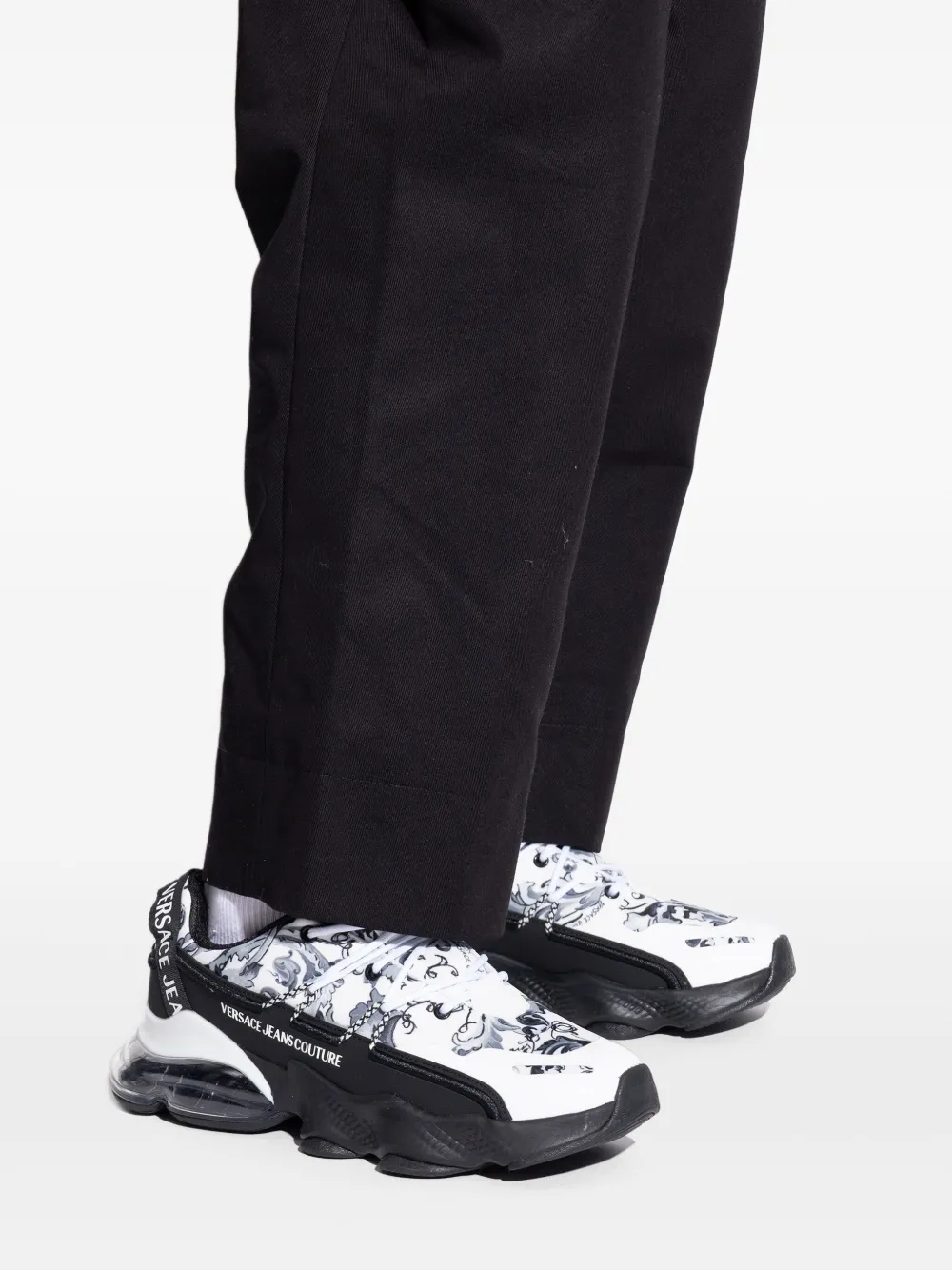 Versace Jeans Couture Sneakers met barokprint Wit