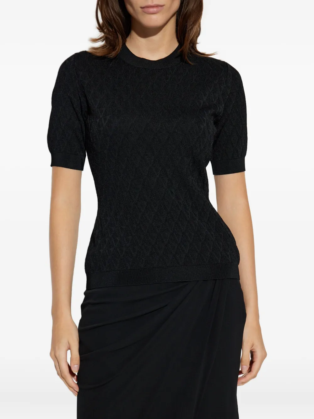 Versace Top met korte mouwen Zwart