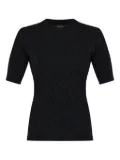 Versace textured short-sleeve top - Black