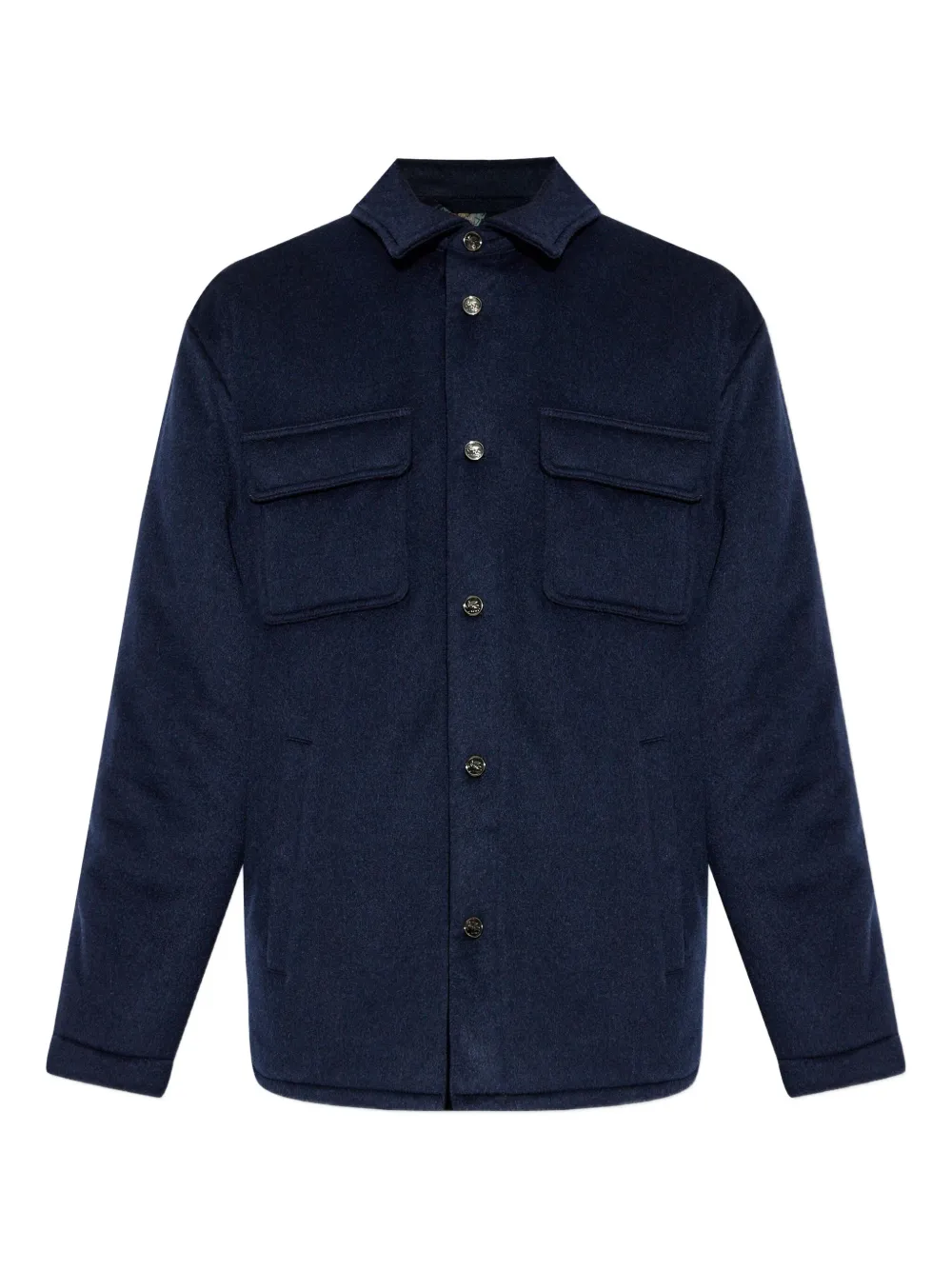 ETRO Kasjmier bomberjack met opgestikte zak Blauw