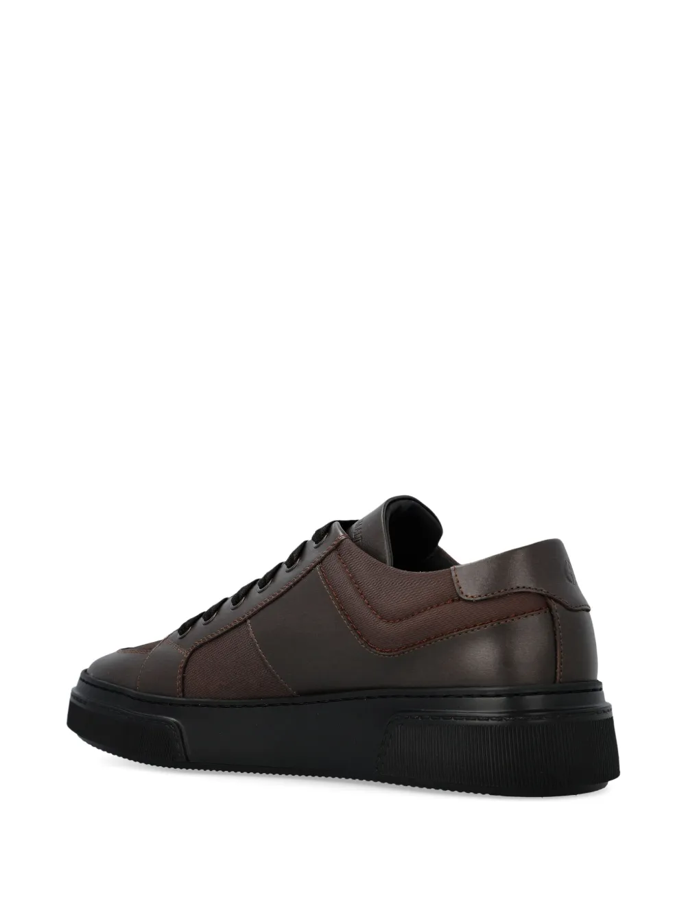 Giorgio Armani Leren sneakers Bruin
