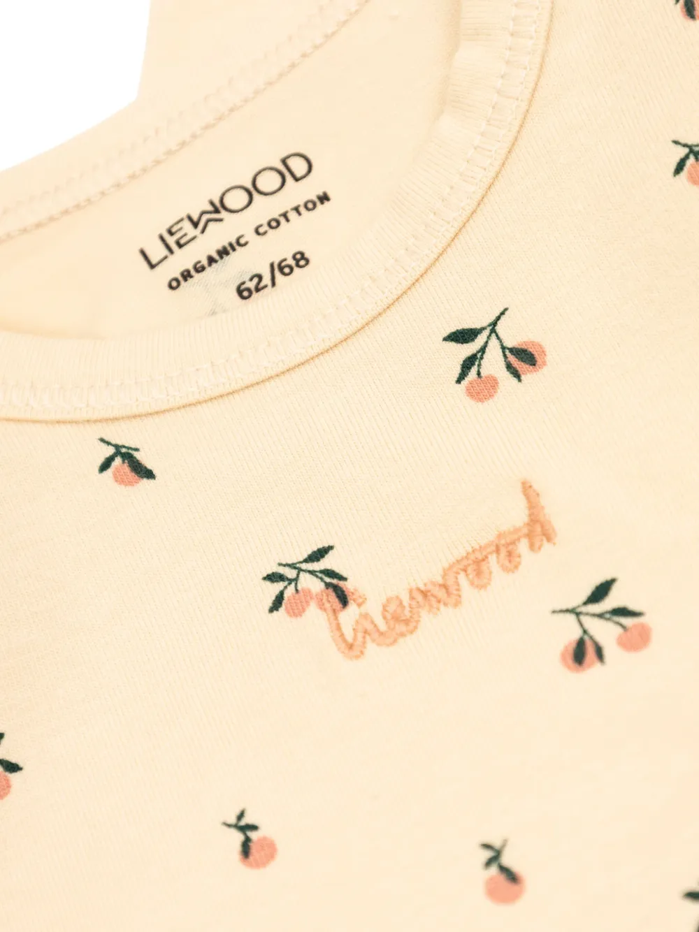 Liewood Twee rompers met bloemenprint Beige