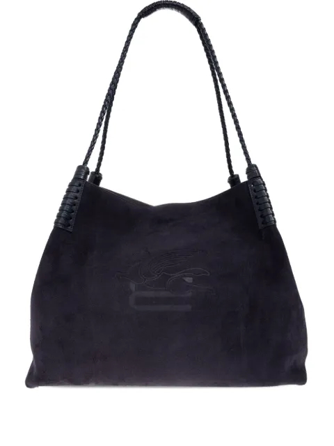 ETRO Libra braided-handle suedemedium shoulder bag