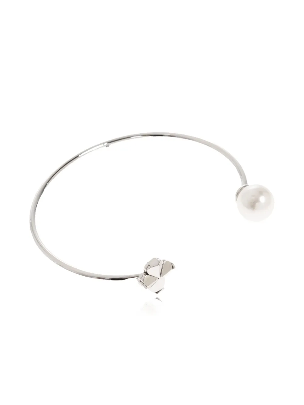 Kate Spade Clover-motif Cuff Bracelet In Metallic