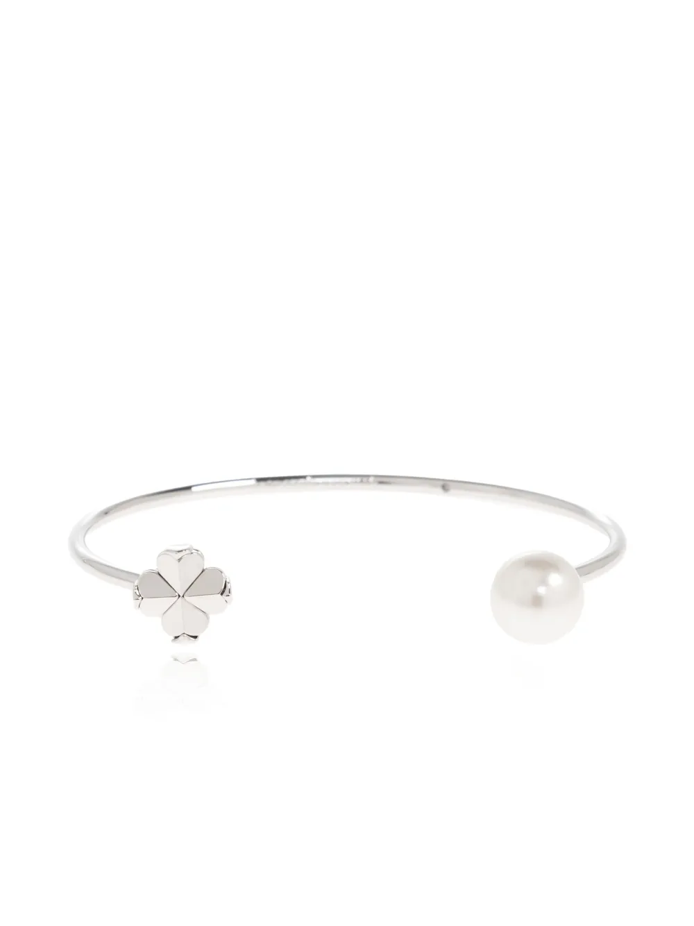 Kate Spade Clover-motif Cuff Bracelet In Metallic