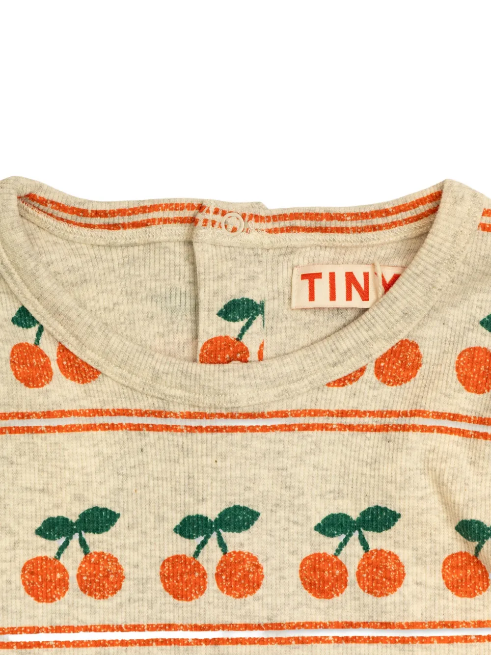 Tiny Cottons Gestreepte top met lange mouwen Beige