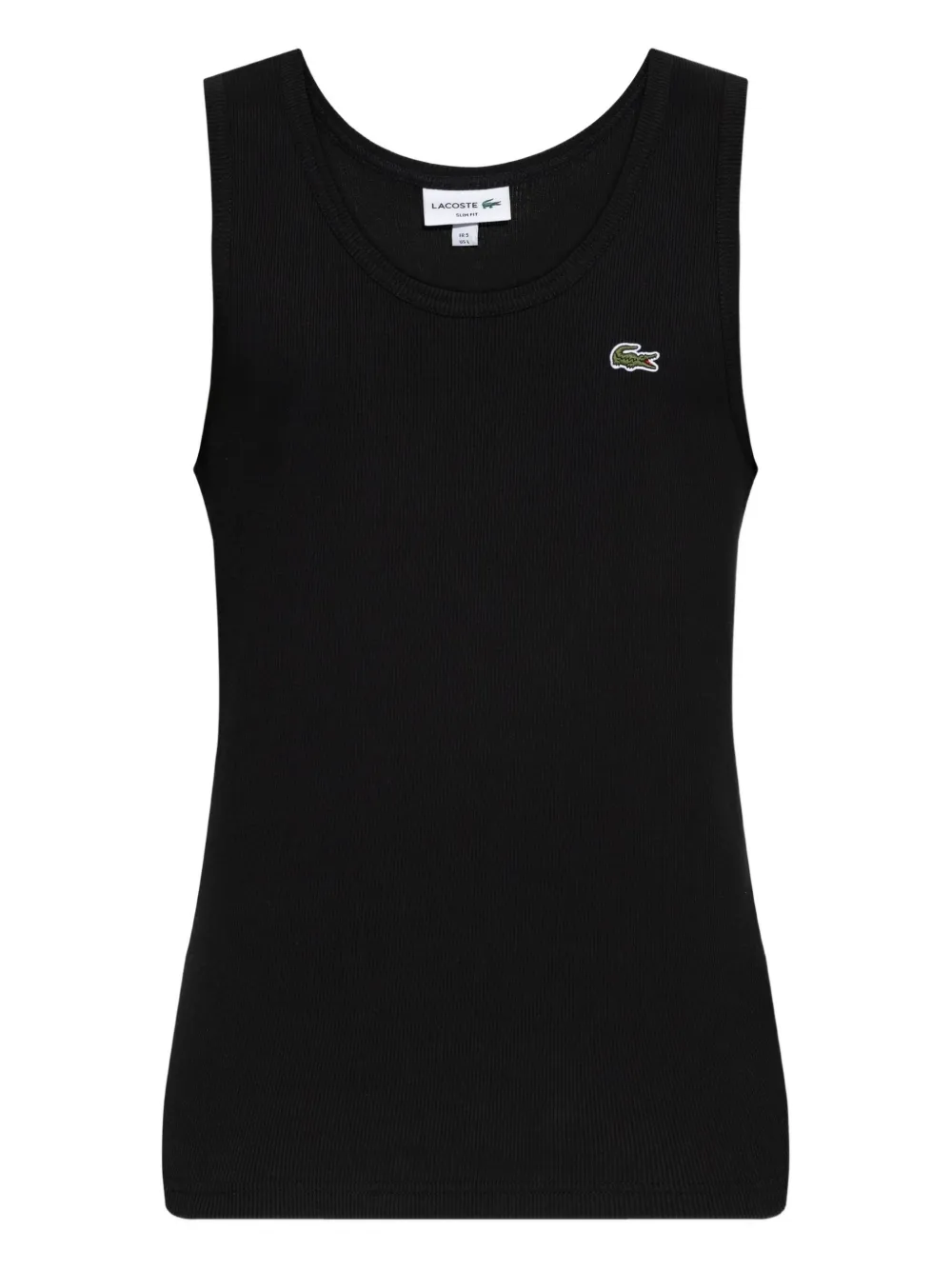 Lacoste ribbed-knit tank top | Black | Image 1