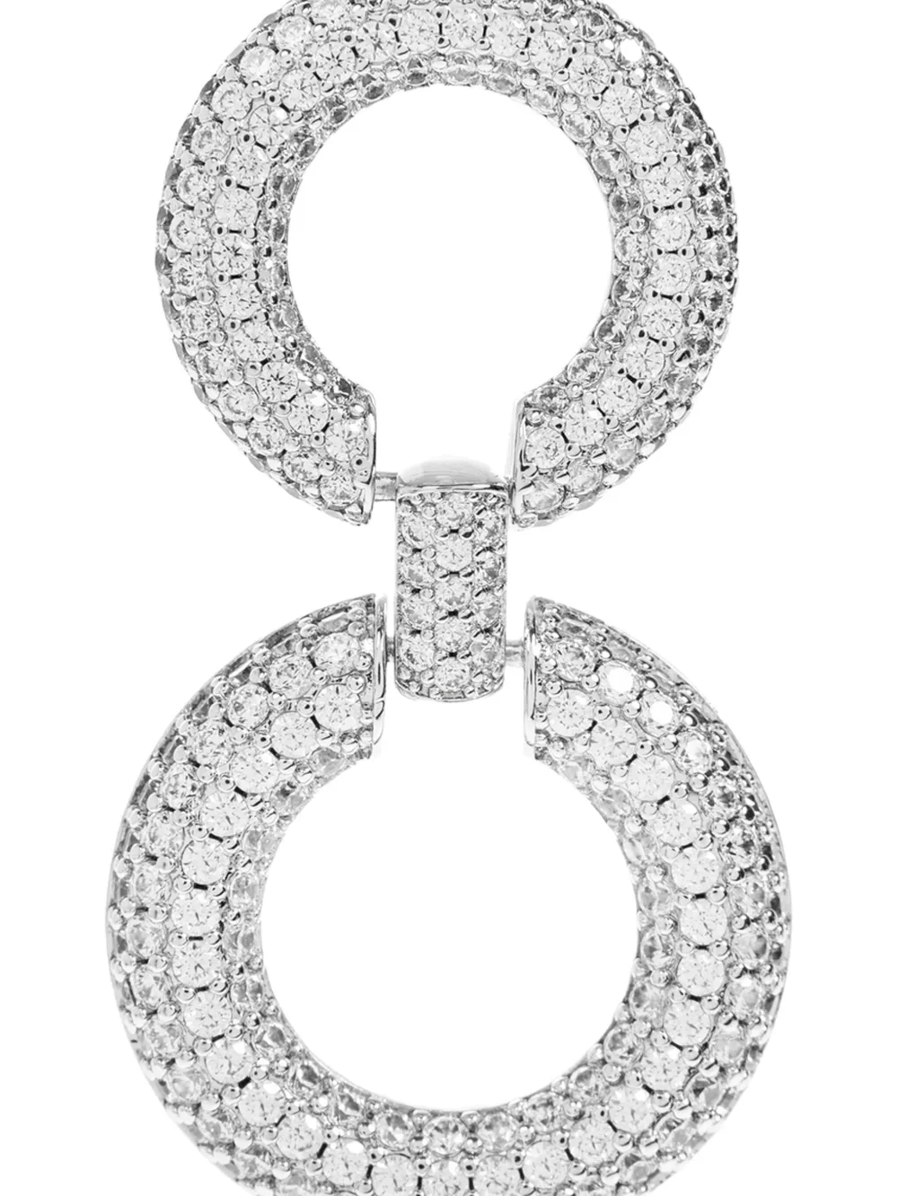 Self-portrait Crystal-embellishment Earrings In Metallic