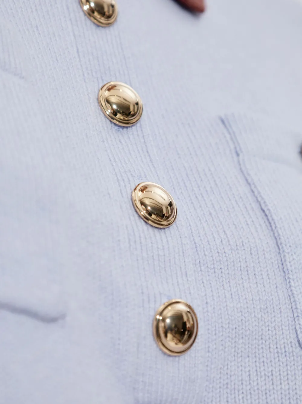 Self-Portrait suede polo-top - Blauw