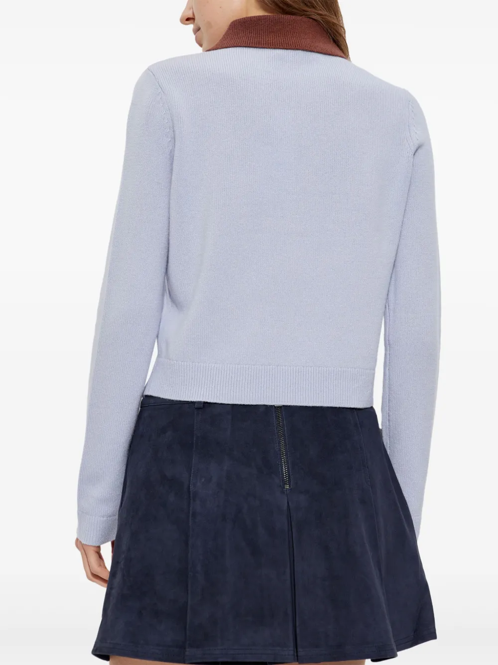 Self-Portrait Suède polotop Blauw