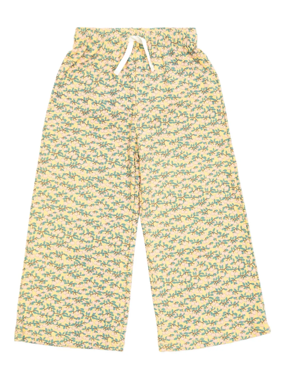 Tiny Cottons Mini Apples printed drawstring trousers | Yellow | Image 1