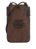 ETRO paisley-pattern phone bag - Brown