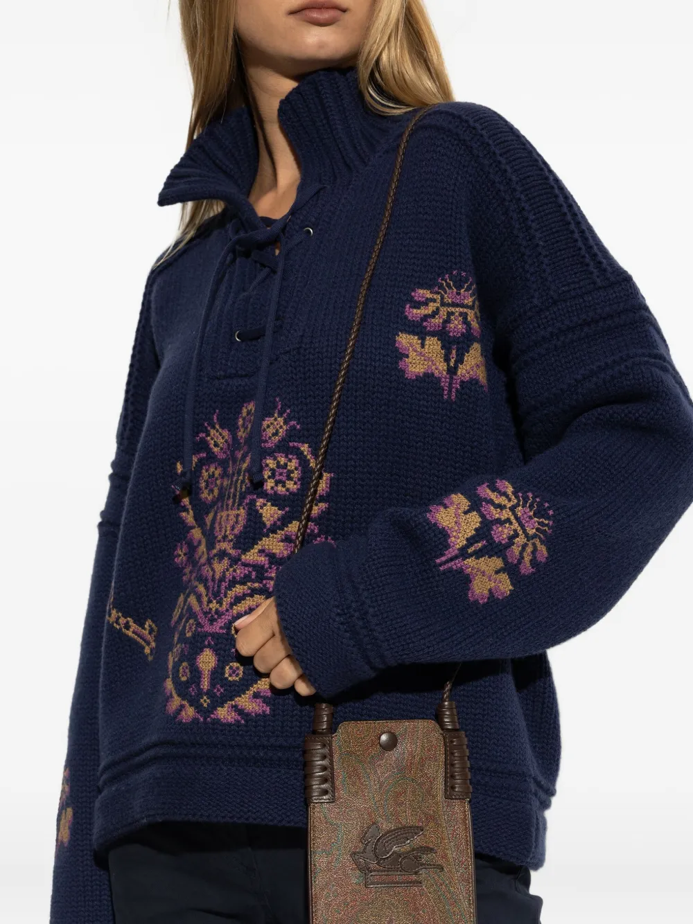 ETRO Telefoontas met paisley-print Bruin