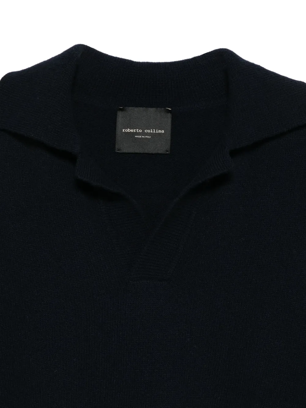 Roberto Collina Poloshirt van kasjmiermix Blauw