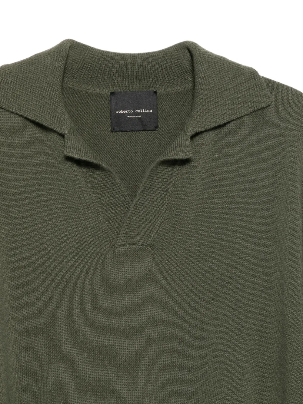 Roberto Collina Poloshirt van kasjmiermix Groen