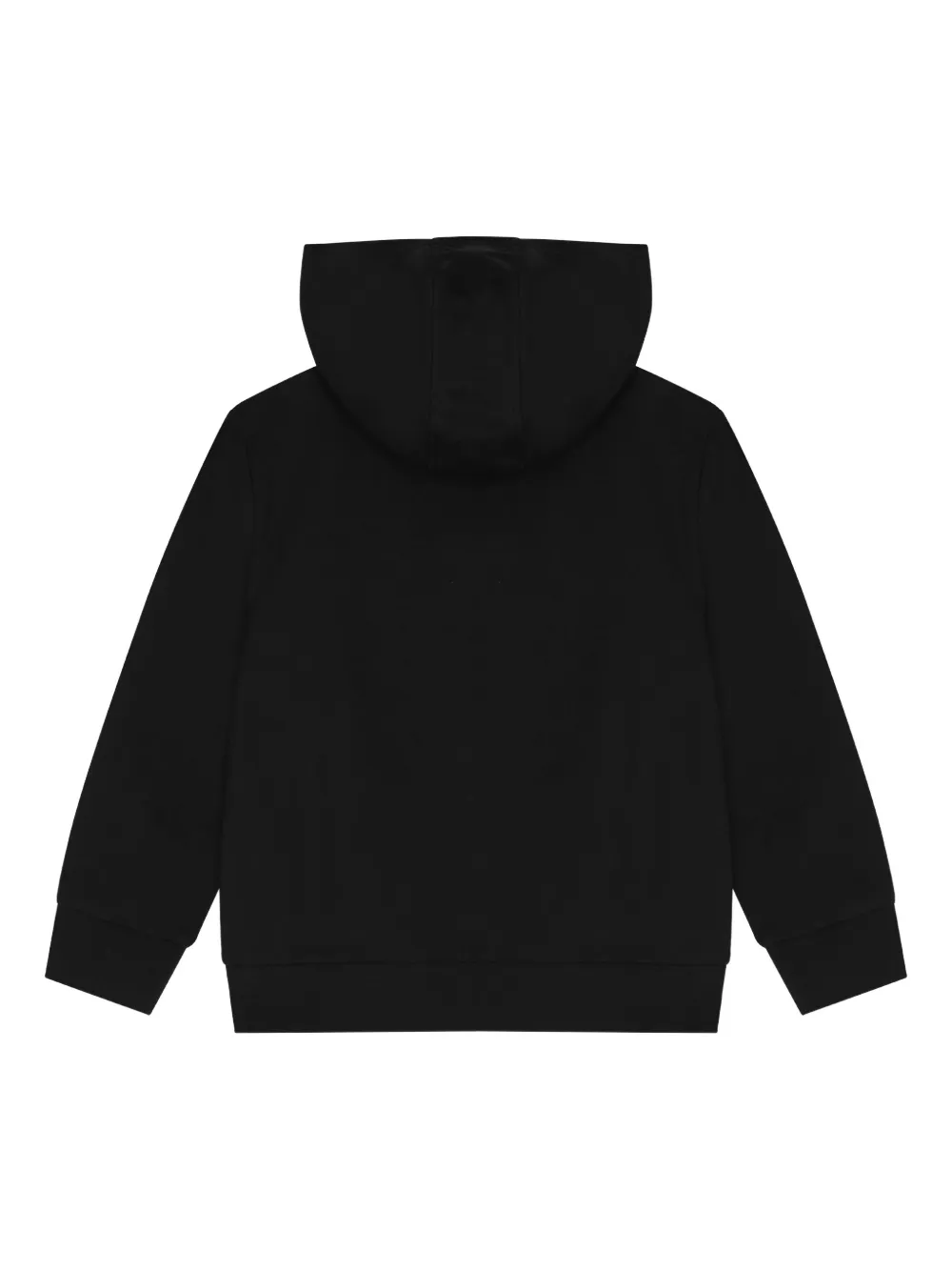 Emporio Armani Kids logo-print hooded zip-up jacket Zwart