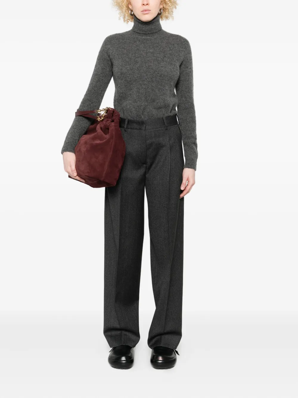 Roberto Collina Turtleneck Sweater In Gray