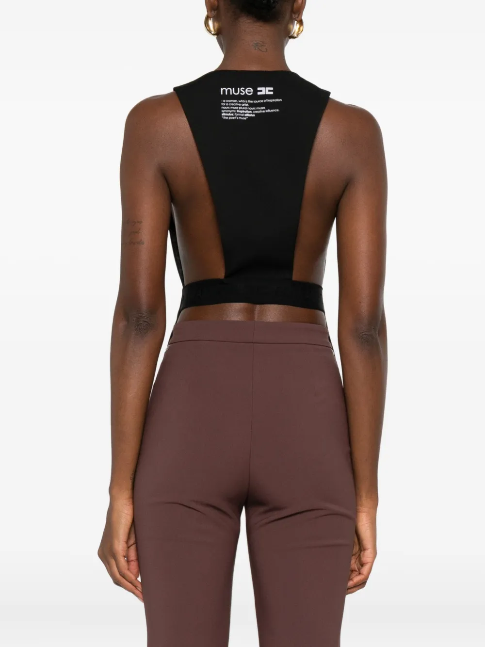 Elisabetta Franchi Gilet met knoopsluiting Zwart