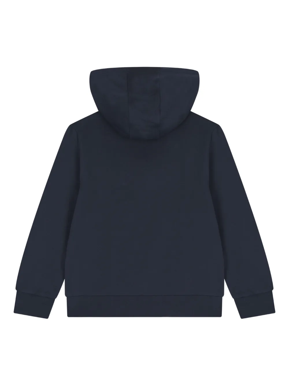 Emporio Armani Kids logo-detail hooded sweatshirt Blauw