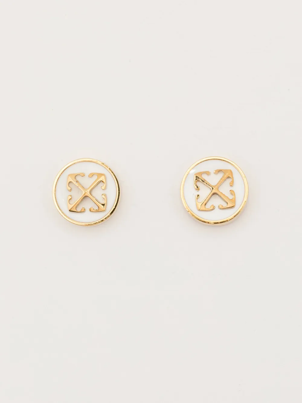 Off-white Arrow Earrings In Gold
