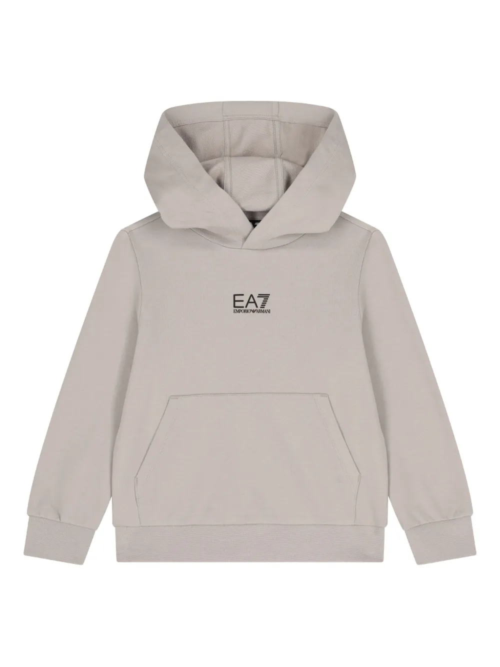 Emporio Ar i Kids logo-print hooded sweatshirt Grijs