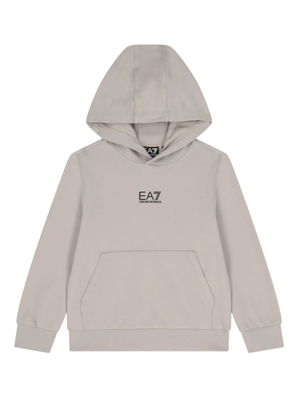 Emporio Armani Kids logo-print hooded sweatshirt Grijs