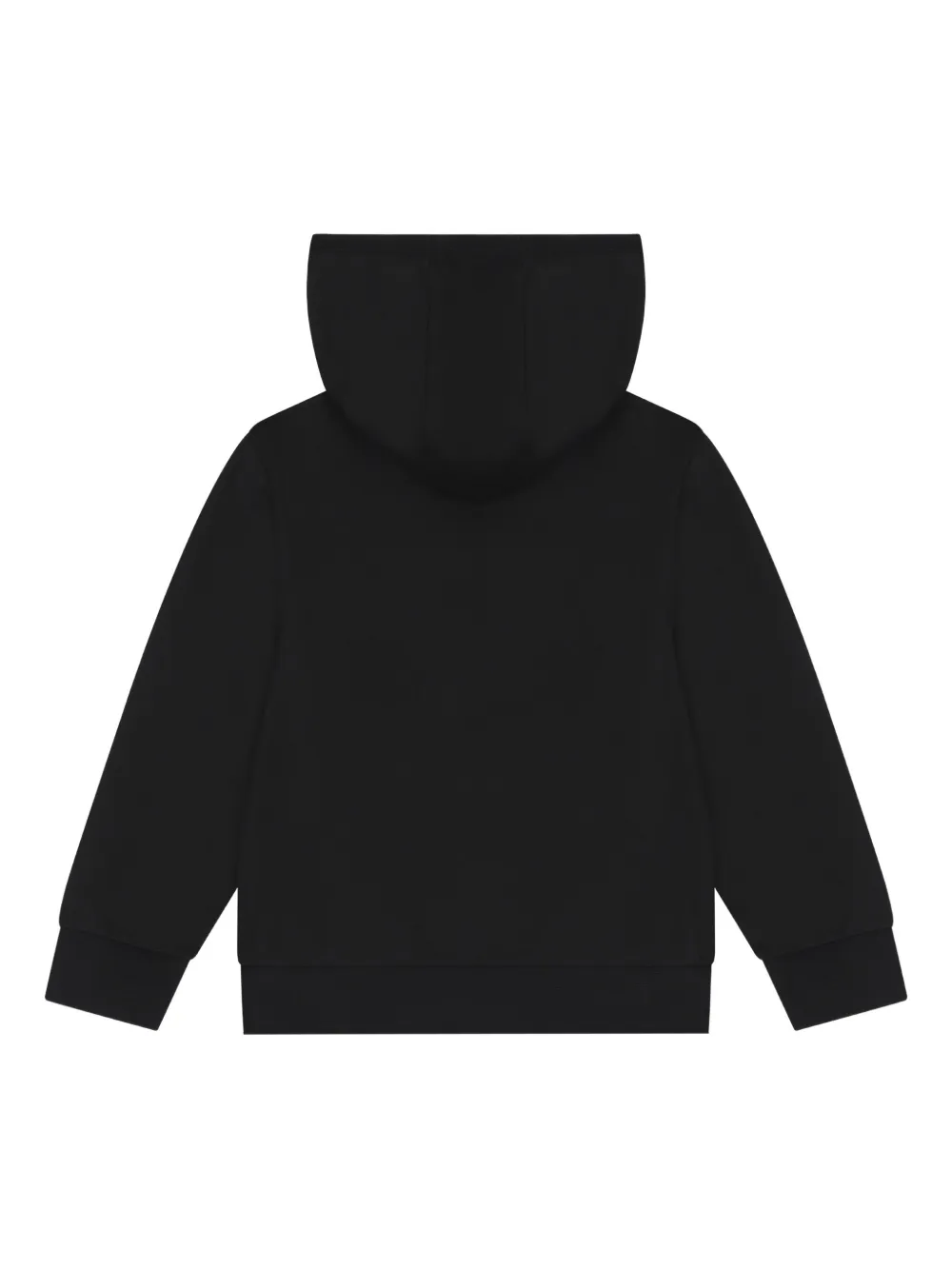 Emporio Armani Kids logo-detail hooded sweatshirt Zwart
