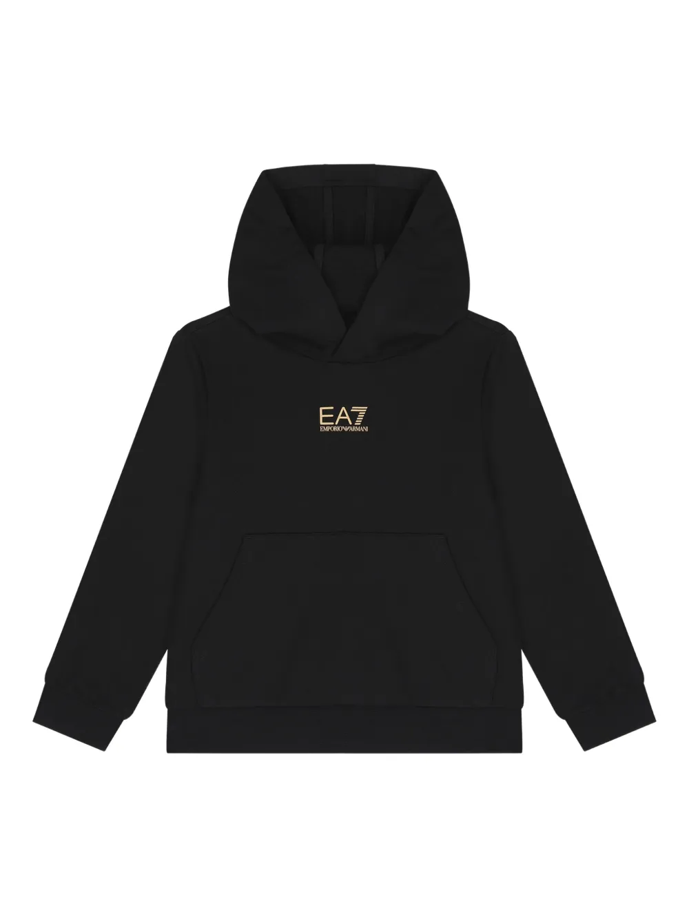 Emporio Ar i Kids logo-detail hooded sweatshirt Zwart