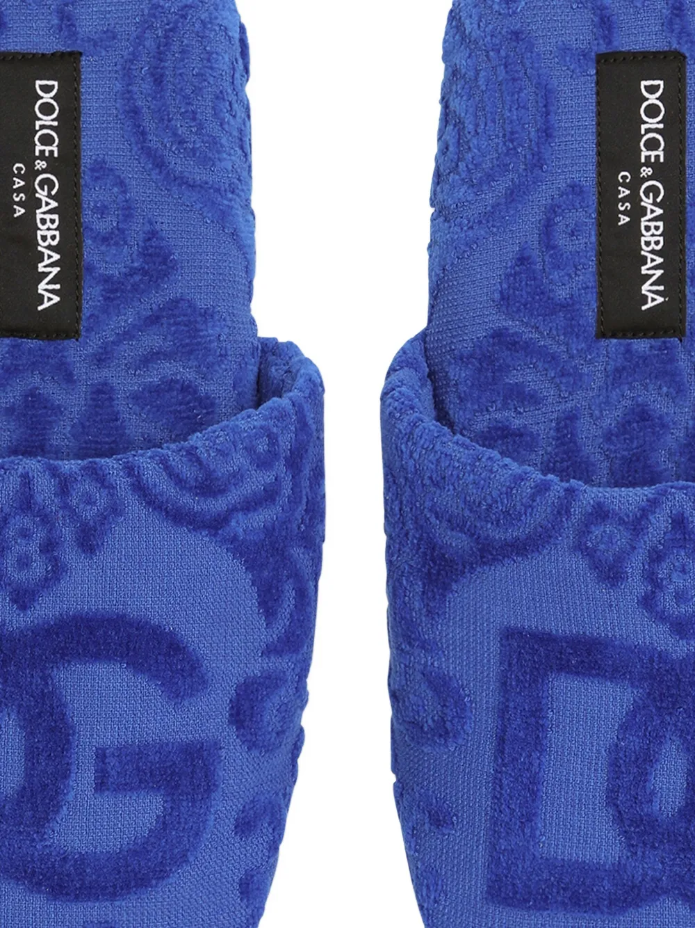 Dolce 
Gabbana Casa jacquard logo slippers Blue