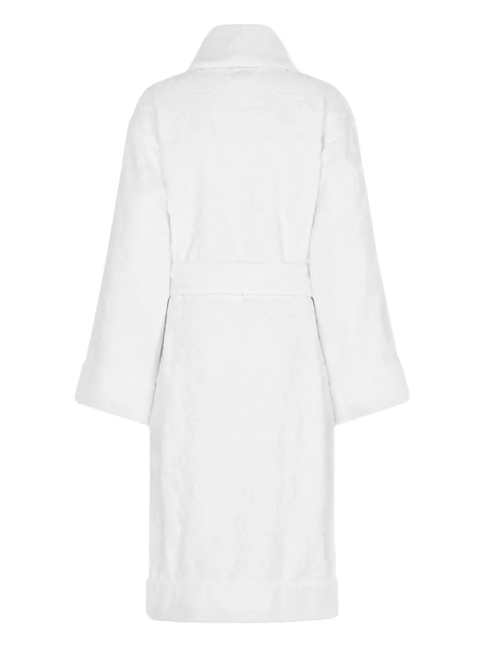 Dolce & Gabbana Casa Monogram Jacquard Bathrobe In White