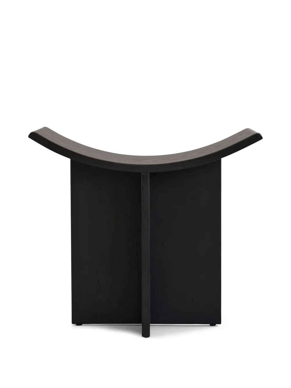 101 Copenhagen curved-seat oak stool - Nero