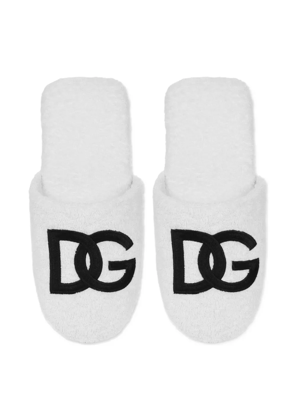 Dolce 
Gabbana Casa logo-embroidered slippers White