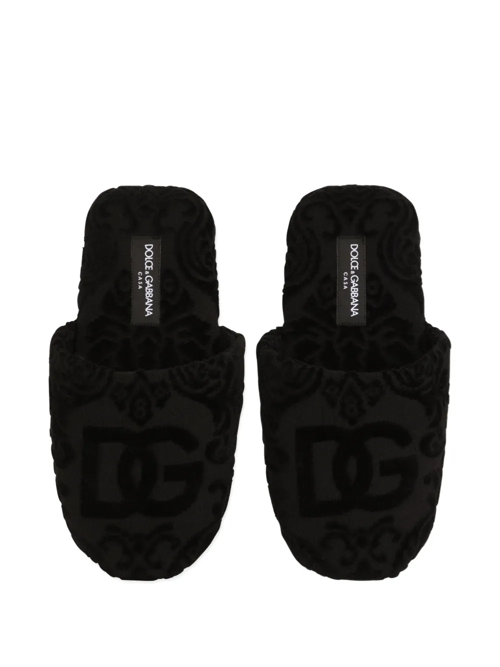 Dolce 
Gabbana Casa logo jacquard slippers U0008
