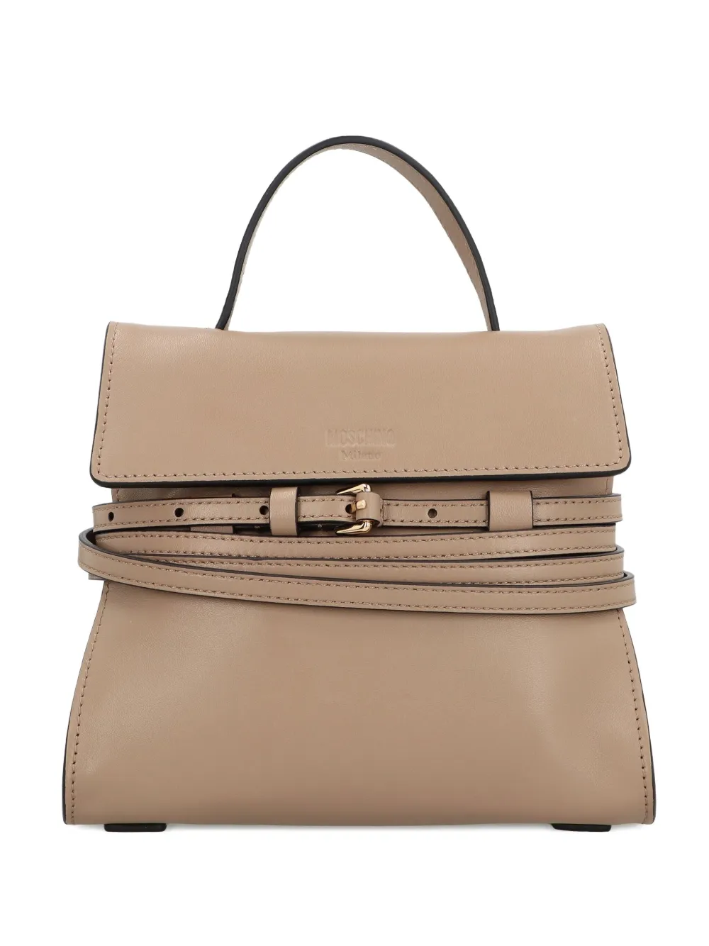 Moschino Knot Me leather mini bag Beige