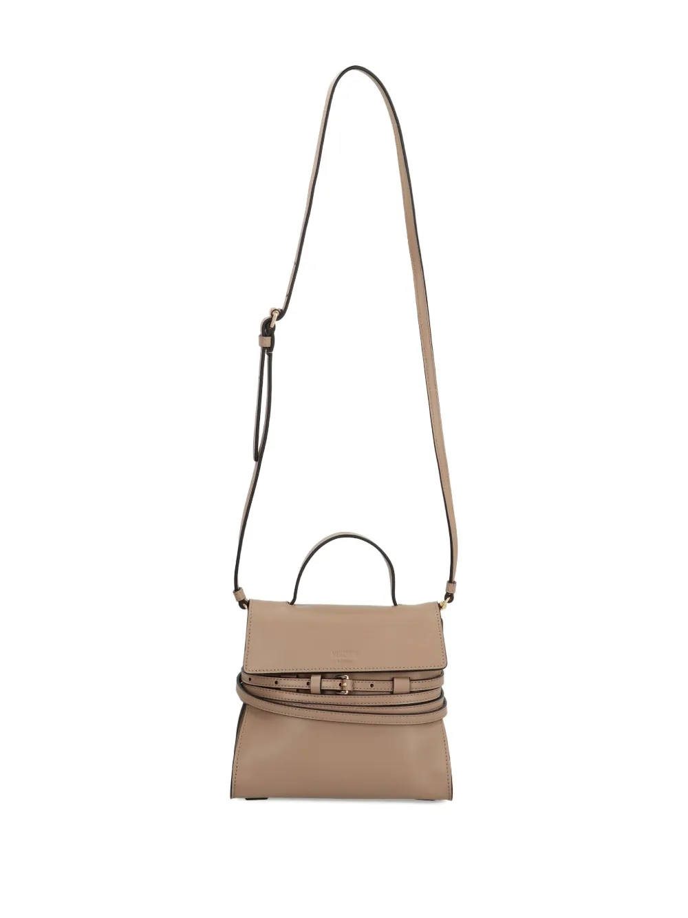 Moschino Knot Me leather mini bag Beige