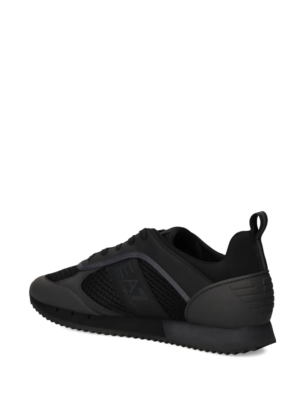 Ea7 Emporio Armani logo-detail mesh sneakers Black