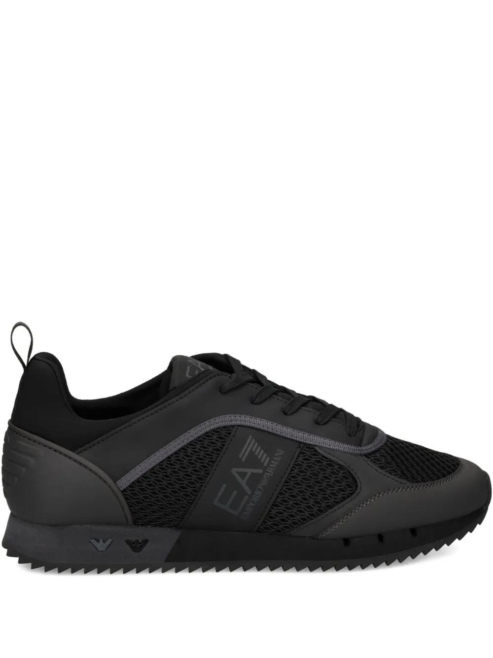 Ea7 Emporio Armani logo-detail mesh sneakers Black