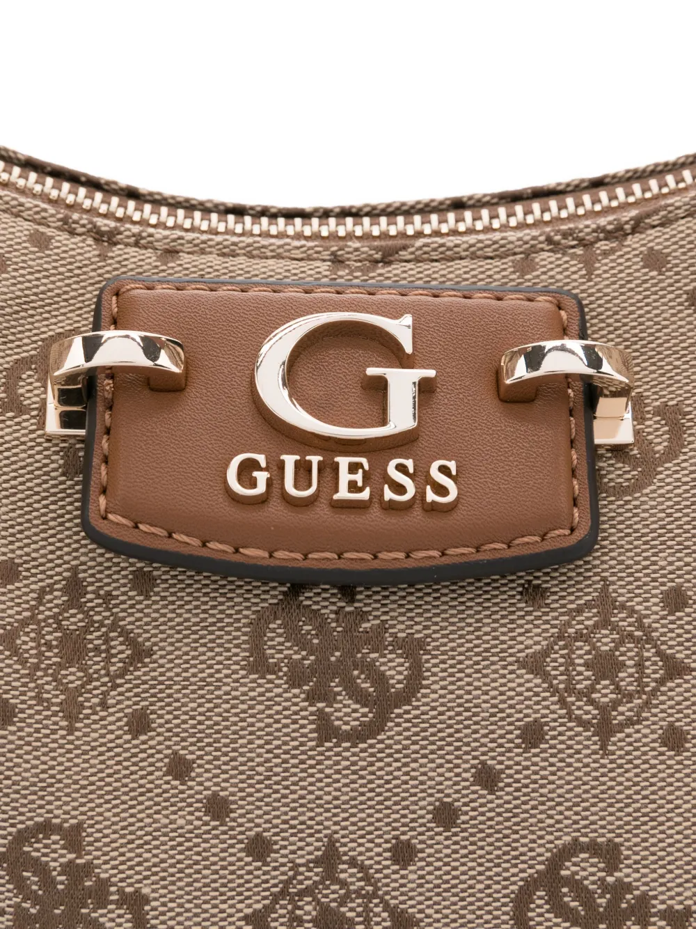 GUESS USA Schoudertas met logoplakkaat Beige