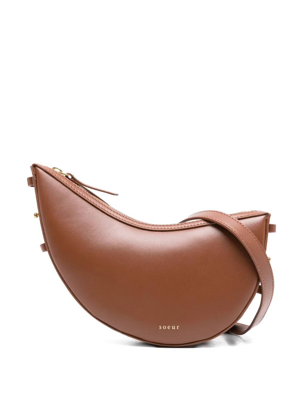 Soeur Small Wino Leather Shoulder Bag In Brown