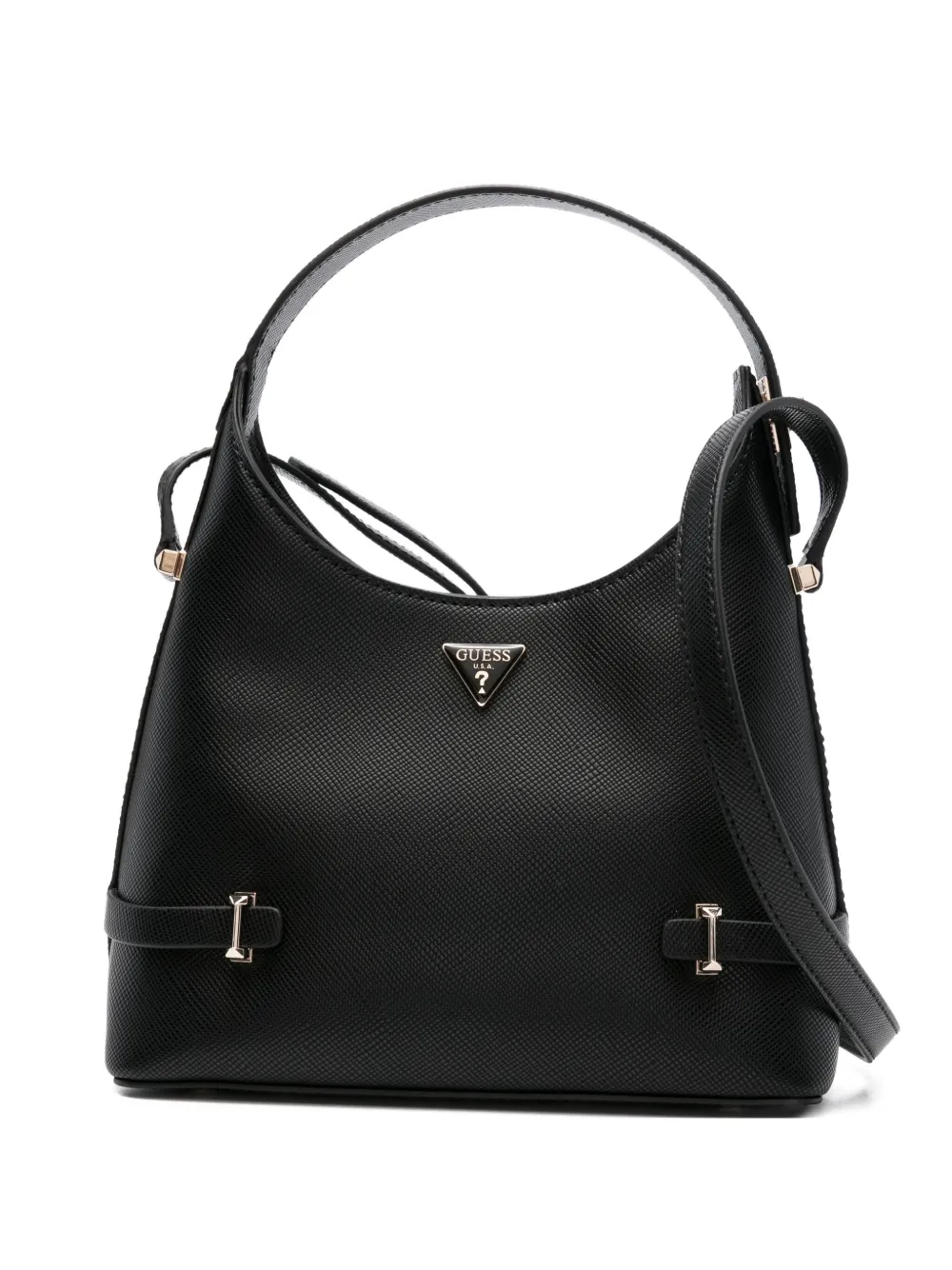 GUESS USA Brot leren schoudertas Zwart