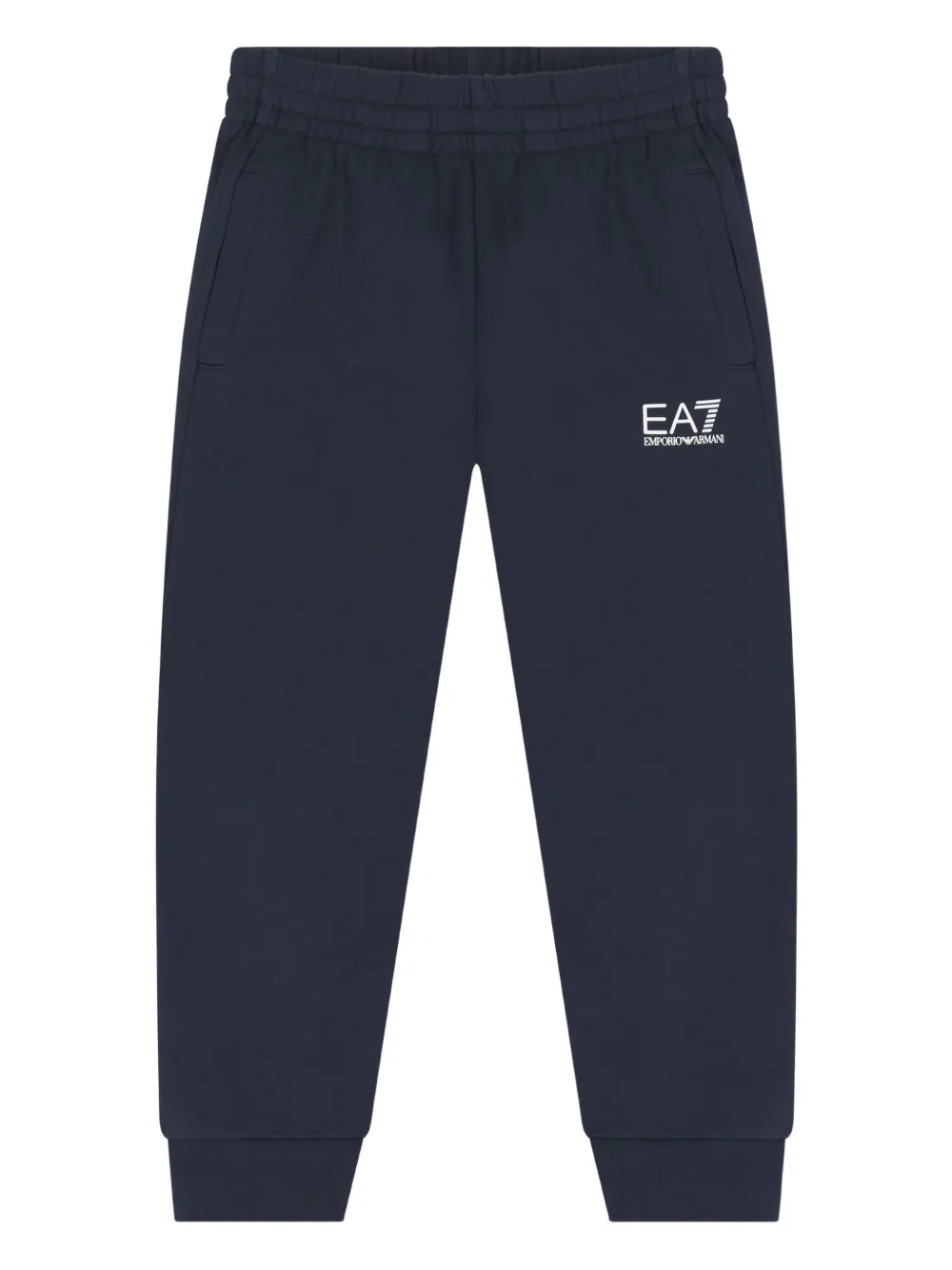 Emporio Armani Kids logo-embroidered tracksuit Blauw