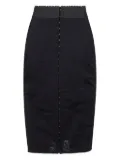Dolce & Gabbana lace-insert pencil midi skirt - Black