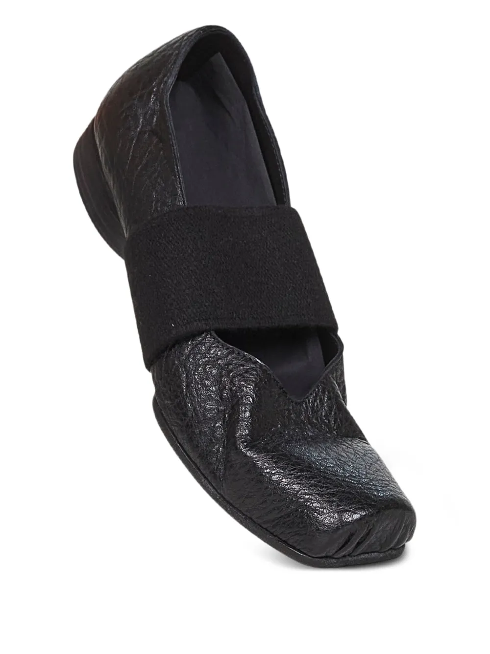 Uma Wang elasticated-band leather pumps W900 BLACK