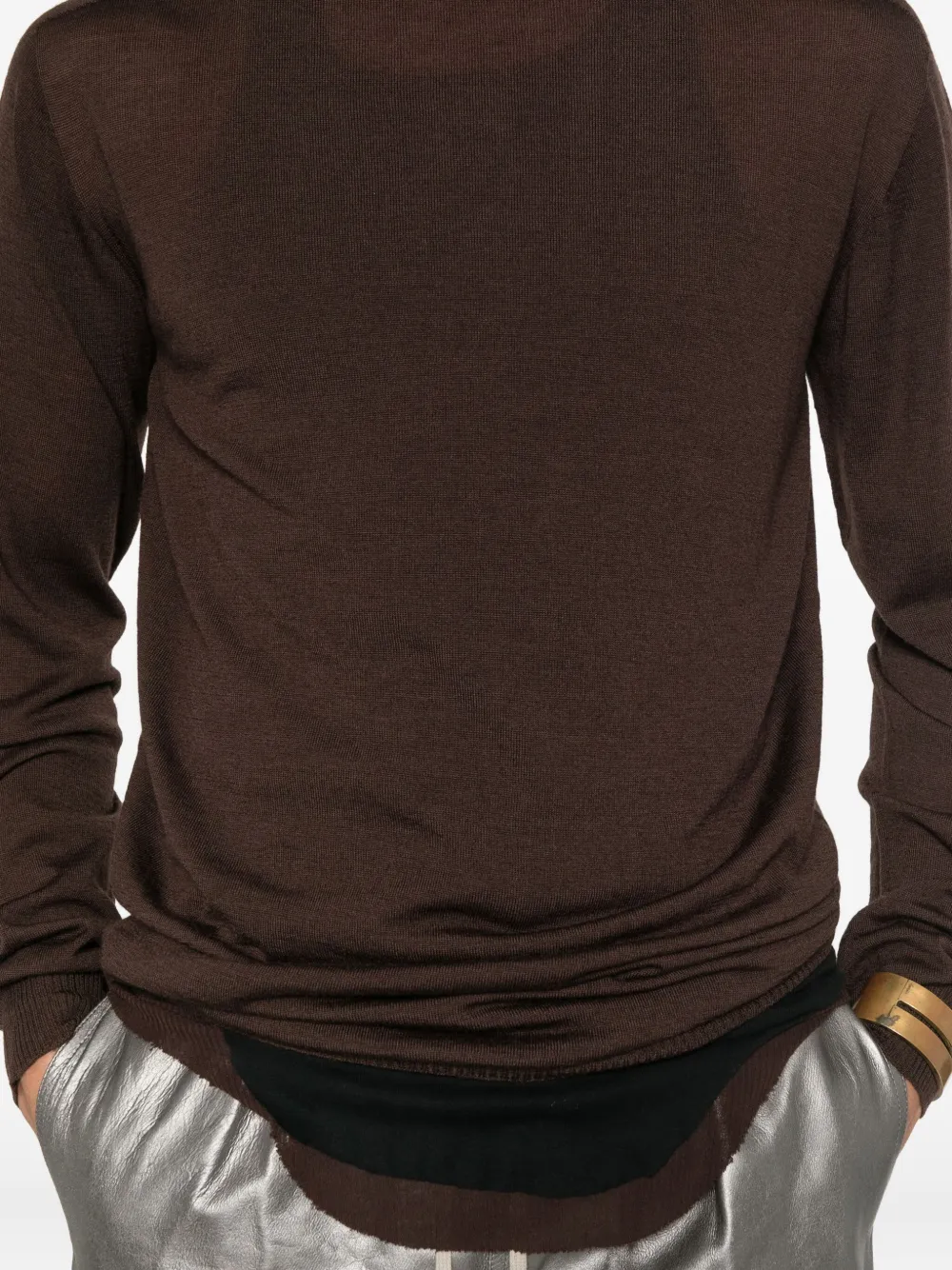 Rick Owens Wollen trui met ronde hals Bruin
