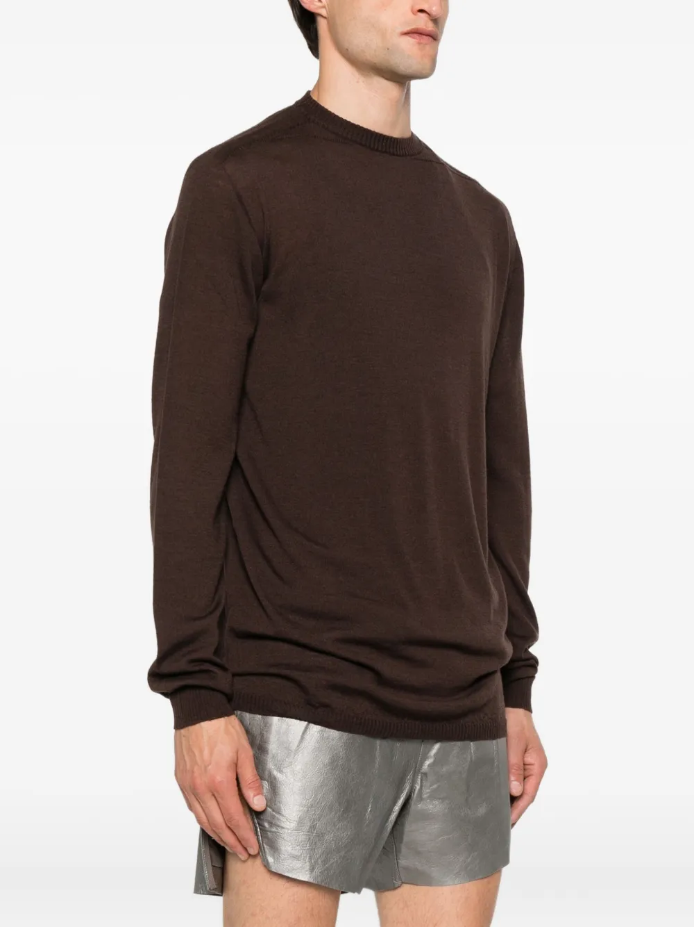Rick Owens Wollen trui met ronde hals Bruin
