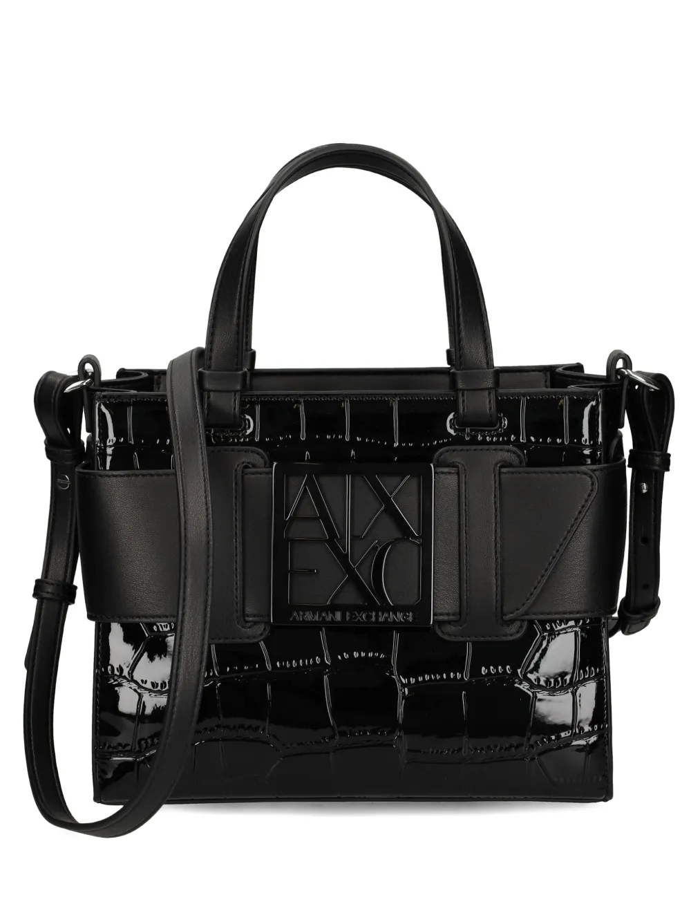 Armani Exchange small buckle-detail tote bag Zwart