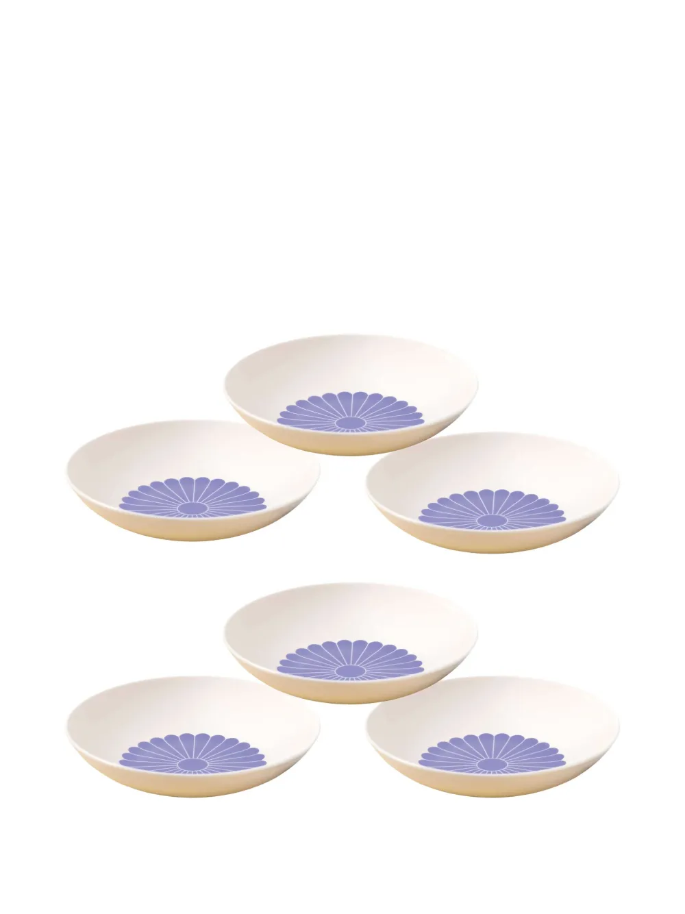 Villeroy & Boch Flower-pattern Plate Set In Blue
