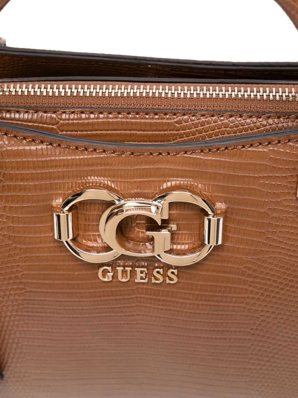 GUESS USA Schoudertas met slangenleer-effect Bruin