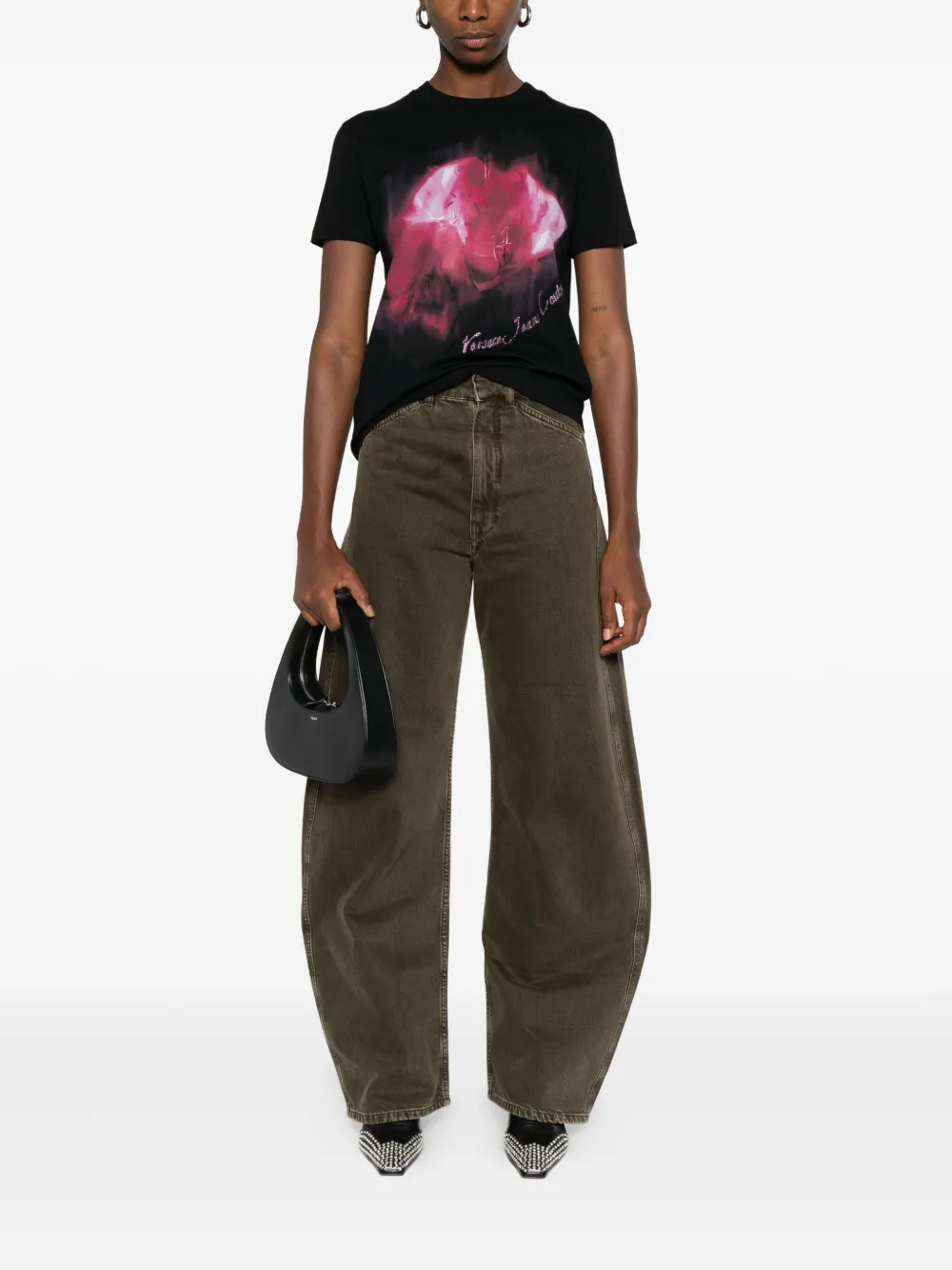 Versace Jeans Couture print cotton t-shirt Zwart