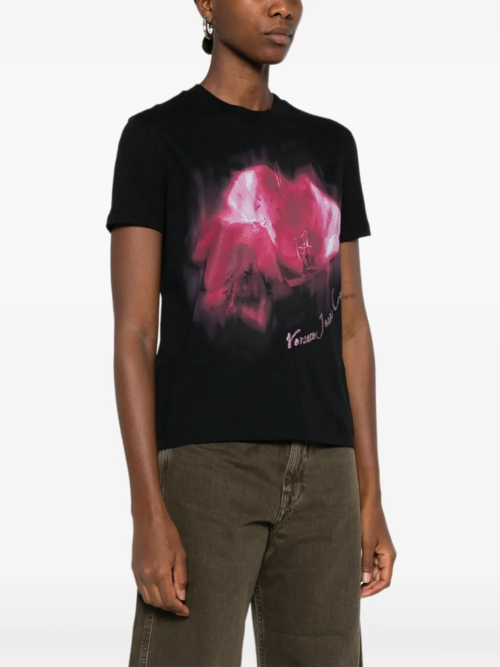 Versace Jeans Couture print cotton t-shirt Zwart